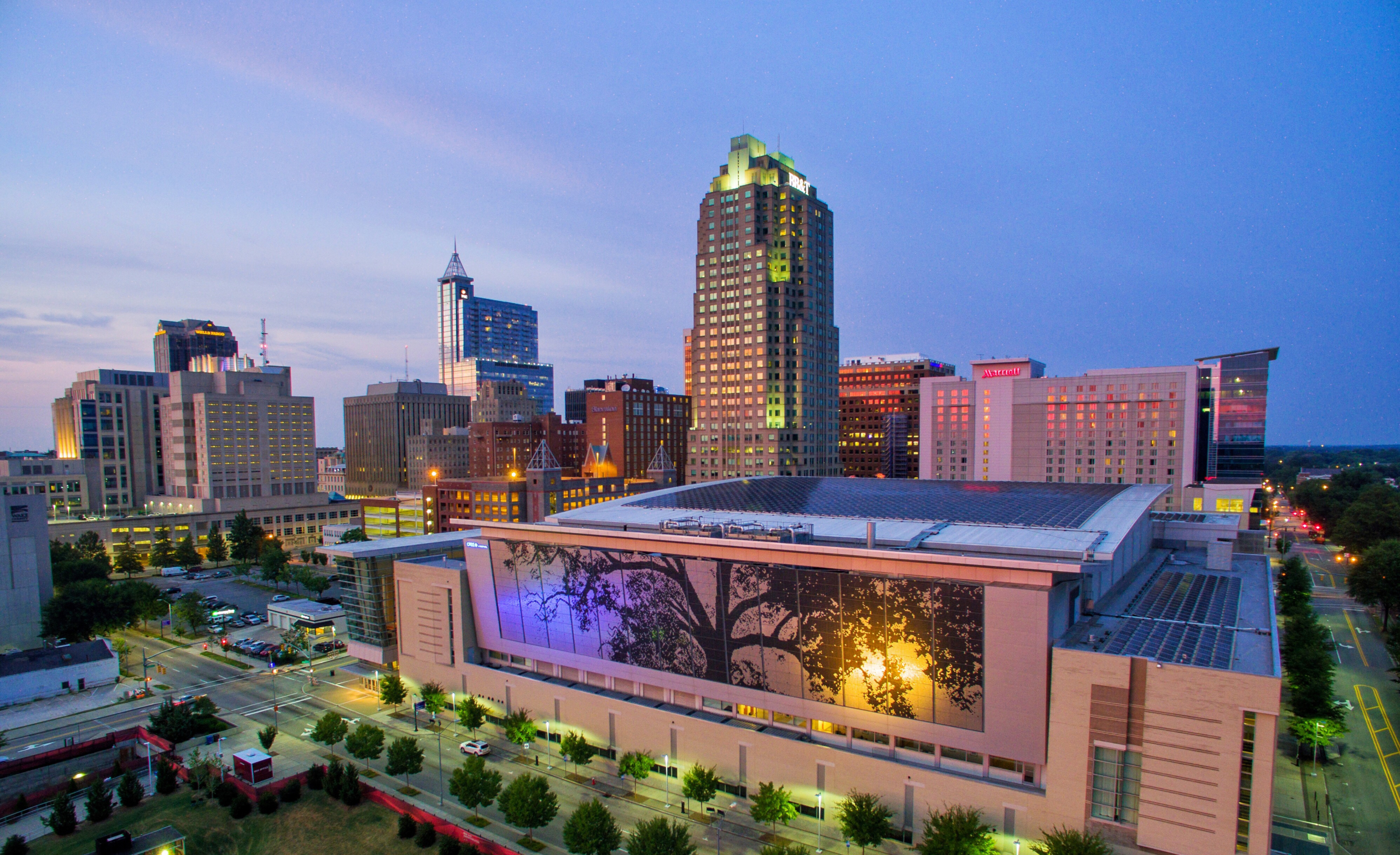 Skyline/aerial of Raleigh, N.C.