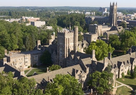 Aerial view of Duke University.