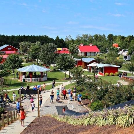 Outdoor park in Granville County with residents and visitors enjoying a sunny afternoon.